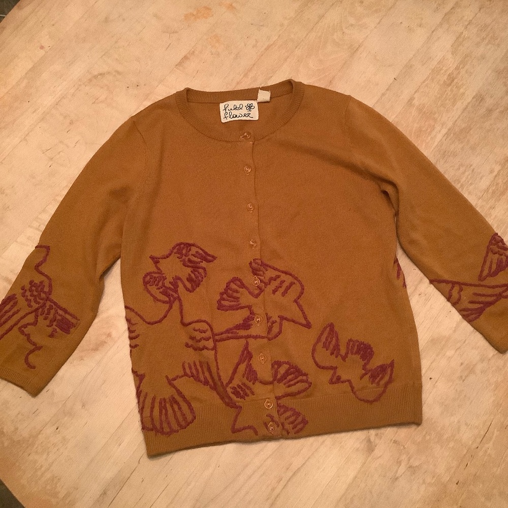 XS embroidered Field Flower cardigan